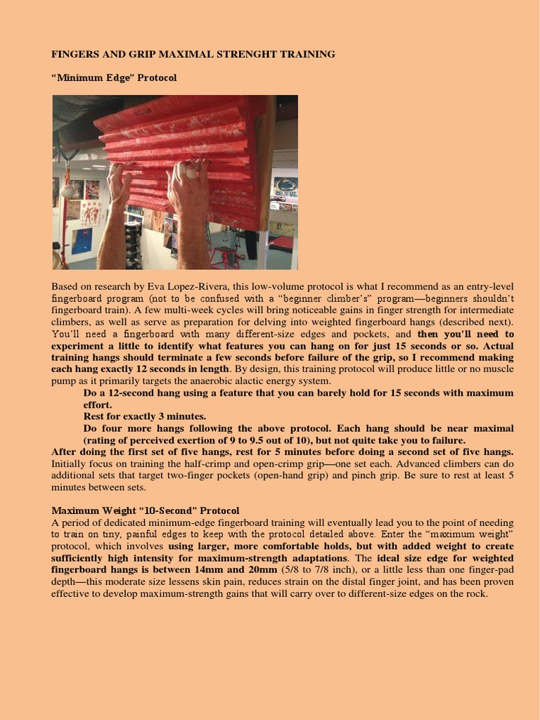 Fingers and Grip Maximal Strenght Training | PDF | Strength Training ...