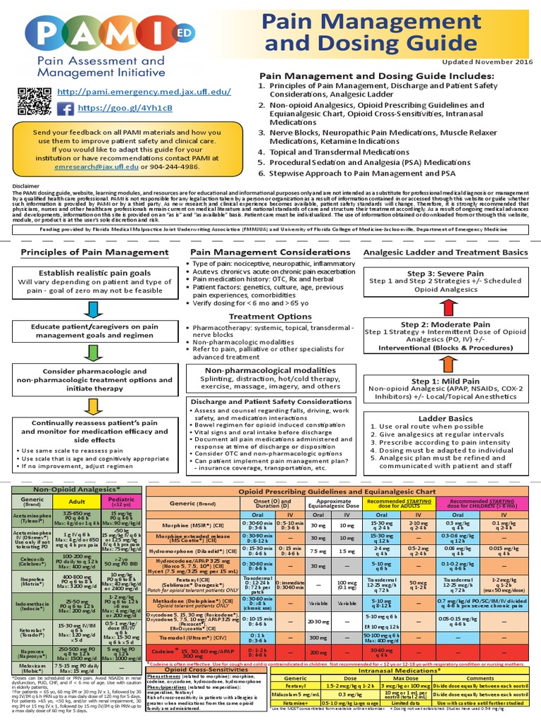 PAMI Pain Mangement and Dosing Guide 02282017 PDF | PDF | Pain ...
