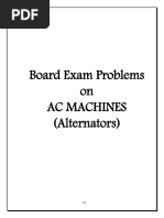 Board Exam Problems On Ac Machines (Alternators)