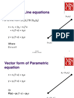 Parametric Line Equations: For A Line From (X, Y) To (X, Y)