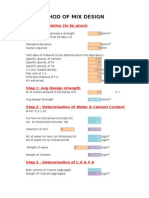 Aci Method of Mix Design: Design Stipulation (To Be Given)