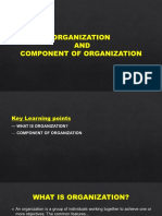 Organization and Component of Organization