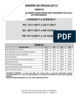 Calendario de Provas 1 Ao 9 Periodo