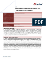 Financiación Emprendimientos Sílabo 2019