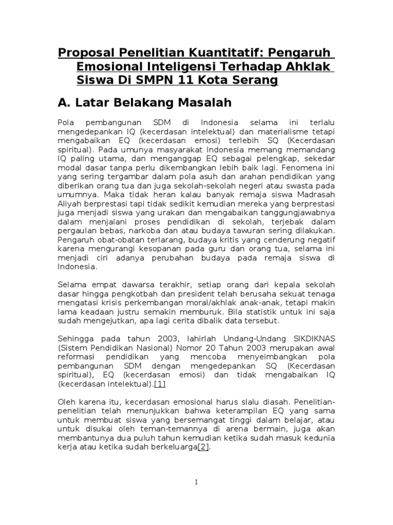 Proposal Penelitian Kuantitatif