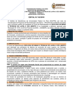 Curso de Especialização Em Geologia de Minas e Tecnicas de Lavra a Céu Aberto