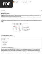 Bubble Sorting: Data Structures