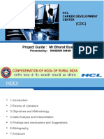 Project Guide: MR - Bharat Bushan: HCL Career Development Center