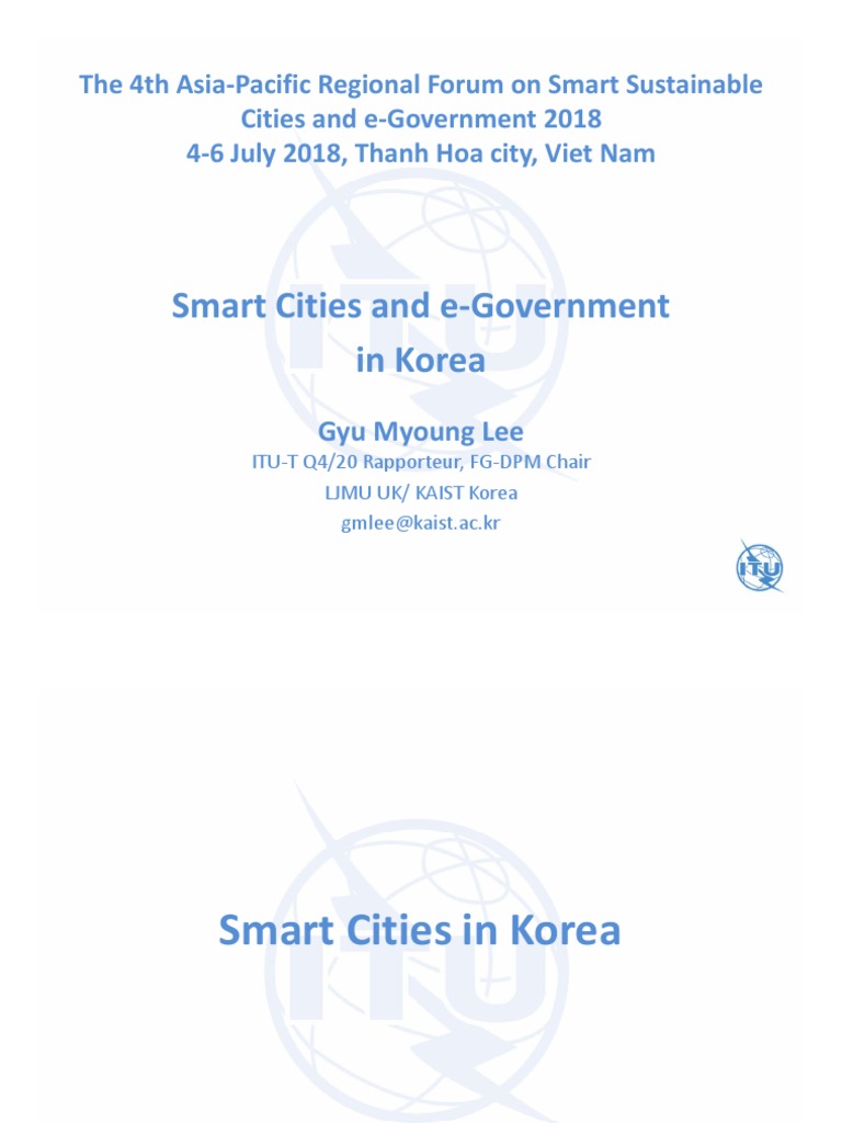 Smart City & E-Government in Korea | PDF | E Government | South Korea