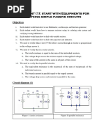 Experiment (1) : Start With Equipments For Analyzing Simple Passive Circuits