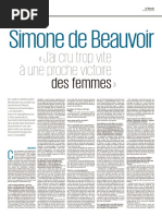 Simone de Beauvoir - "J'ai Cru Trop Vite À Une Proche Victoire Des Femmes"