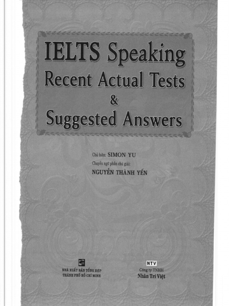 p222 10961 Ielts Speaking Recent Actual Tests Suggested Answers PDF | PDF
