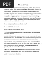 Filhos de Deus Bdn Bauru