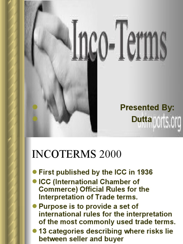Understanding Incoterms 2000 Explained | PDF | Business | Consumer Goods
