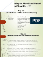 Laporan Persiapan Akreditasi Survei Verifikasi Ke - II: Pokja ARK (Akses Ke Rumah Sakit Dan Kontinuitas Pelayanan)