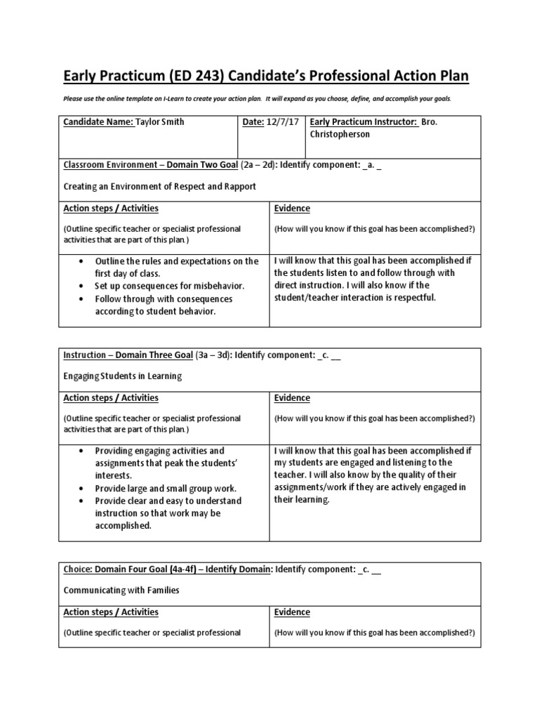 Professional Development Plan 2017-2018 | PDF | Goal | Teachers