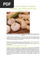 Conheça alimentos anti-inflamatórios que tratam a dor