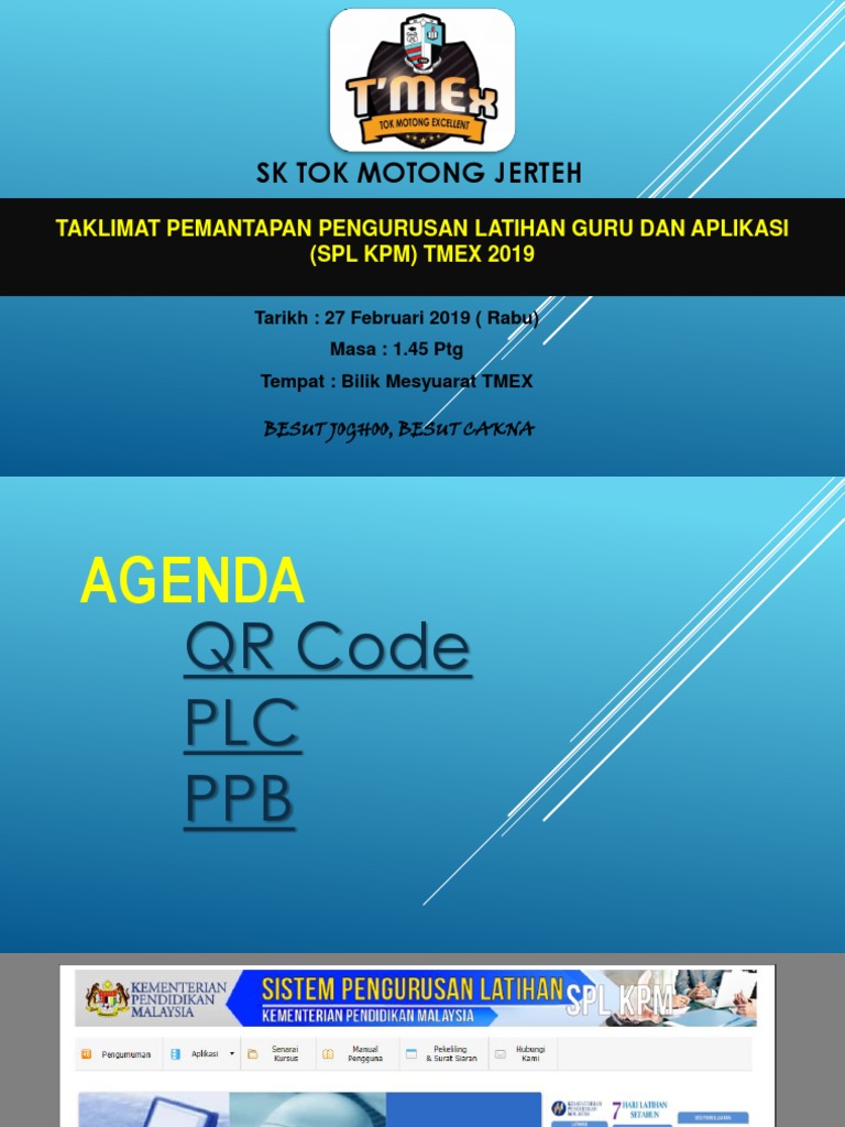 Pengurusan Aplikasi Splkpm 2019 Qr Code Plc Myppb Pdf