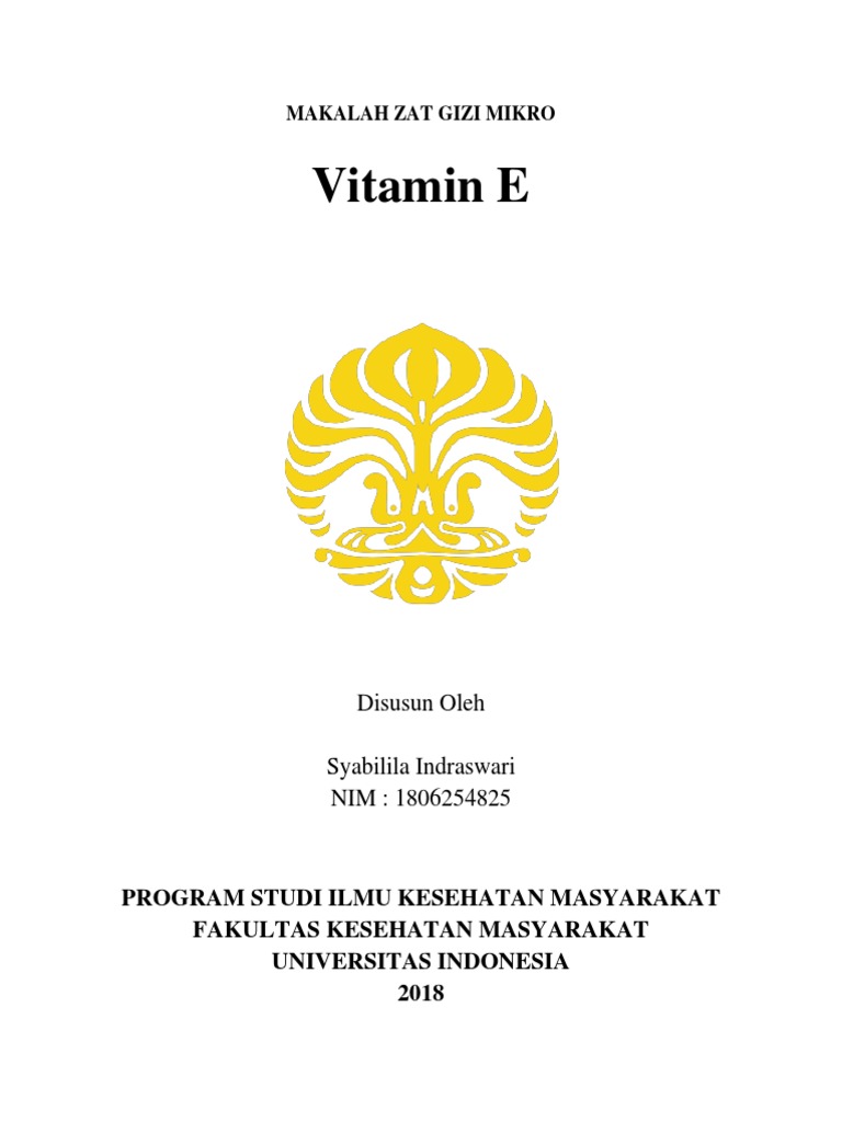 Vitamin E Makalah Zat Gizi Mikro
