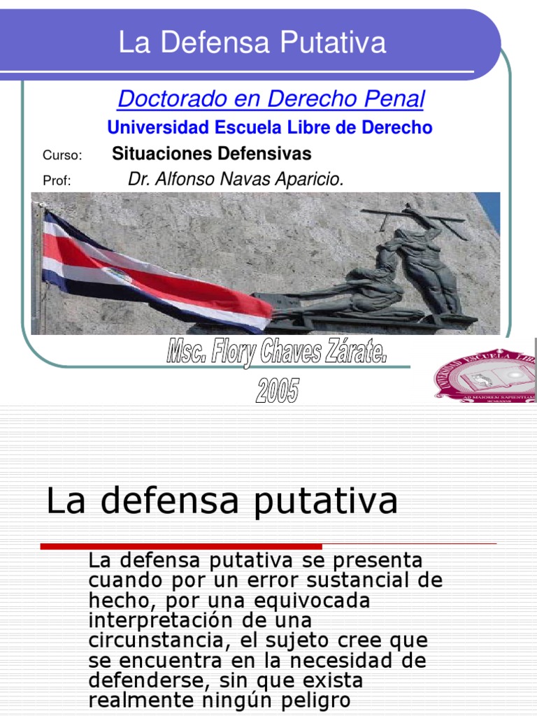 Defensa Putativa en Derecho Penal | PDF