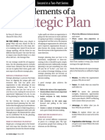 Strategic Plan: Elements of A