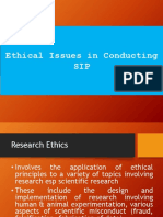 Ethical Issues in Conducting SIP