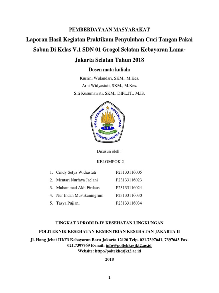 Contoh Laporan Kegiatan Cuci Tangan Pakai Sabun Kumpulan