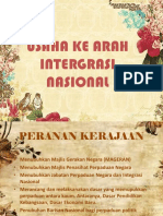 Usaha Ke Arah Intergrasi Nasional