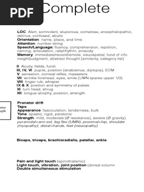 Complete Neuro Exam