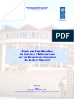 Etude Sur L'amélioration Du Système D'information Sur Les Ressources Humaines Du Secteur Éducatif (Mars 2005)