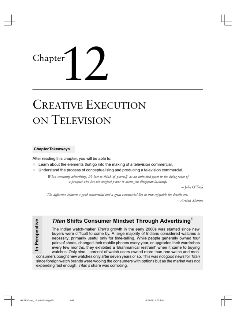 Creative Execution Strategies in TV Ads | PDF | Zoom Lens | Television ...