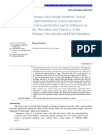 [Physical Culture and Sport. Studies and Research] Portoan Ultra Group Members Social Representation of Lisbon and Sport Lisboa and Benfica and Its Influence on the Discourses and Practices of the Portoan Ultra Groups and Their