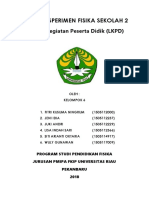 TUGAS EKSPERIMEN FISIKA SEKOLAH 2 Lembar Kegiatan Peserta Didik KELOMPOK 6