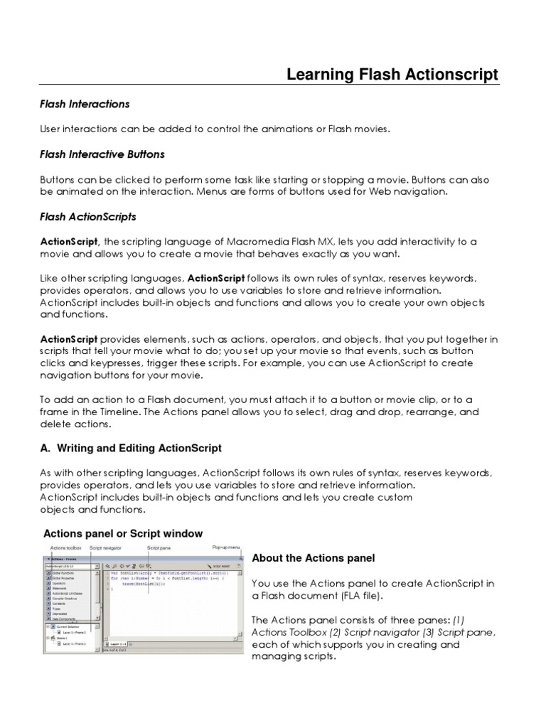 Flash Action Scriptx | PDF | Action Script | Adobe Flash