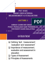 PGT 202E Basic Educational Measurement & Evaluation