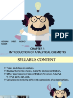 Introduction of Analytical Chemistry: Adibah Binti Mohd Noor