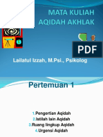 1-Aqidah Akhlak