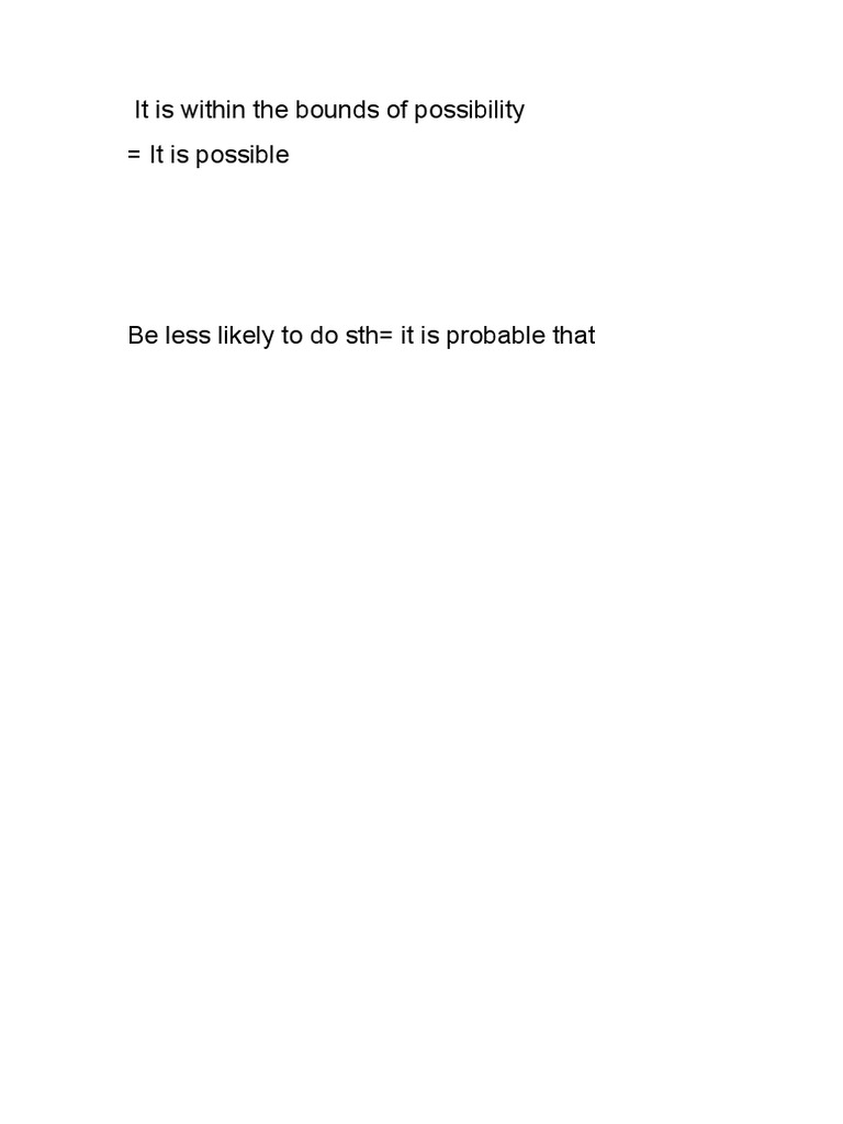 Chance & Possibility | PDF