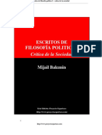 Bakunin Mikhail Escritos de Filosofîa Polîtica