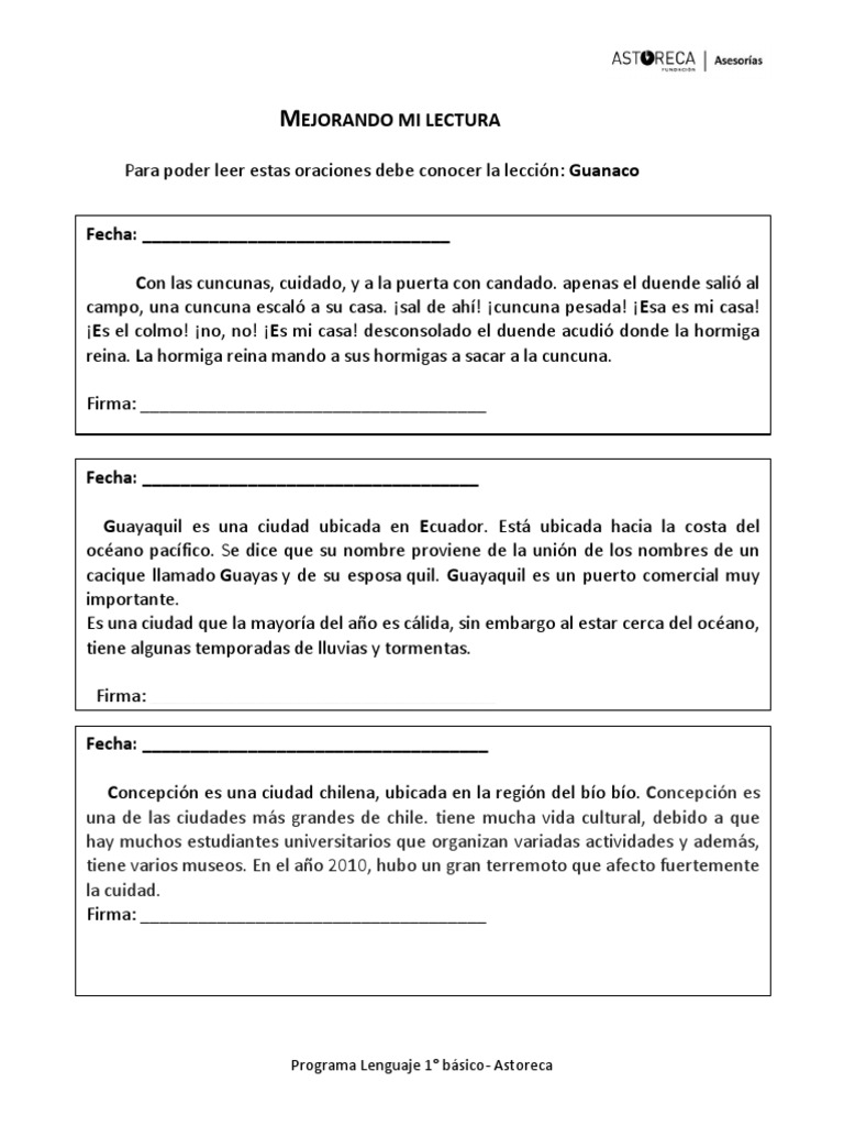 Lecturas para Primer Grado: Guanaco | PDF | Hormiga