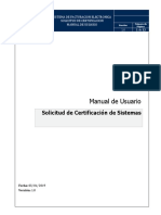 Manual Usuario Solicitud Certificacion Sistema de facturacion Electronica