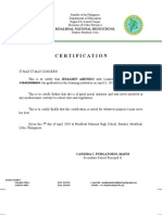 Certification: Moalboal National High School