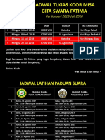 Jadwal Tugas Koor Misa