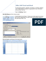 Mail Merge Using MS Office 2007 Excel and Word