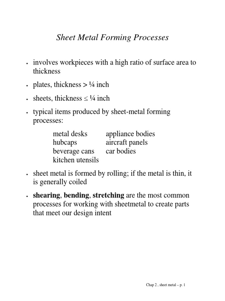 Sheet Metal PDF PDF Sheet Metal Mechanical Engineering