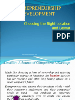 Entrepreneurship Development: Choosing The Right Location and Layout