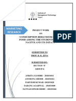 Marketing Research: Consumption Behaviour of Junk Food Among The Students of Imt Nagpur and Its Impact"