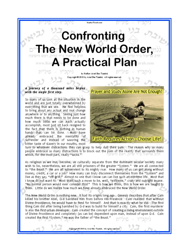 Confronting The New World Order A Practical Plan | PDF | Cain And Abel ...