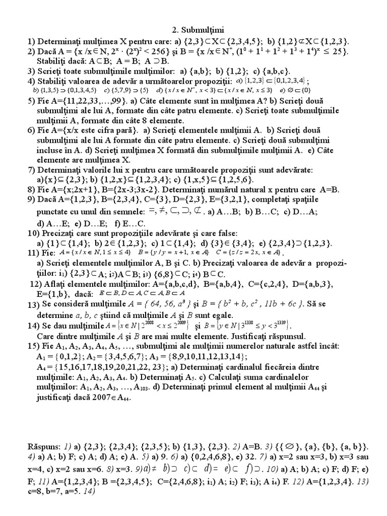 2 Submultimi | PDF