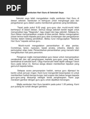 Sambutan Hari Guru Pdf